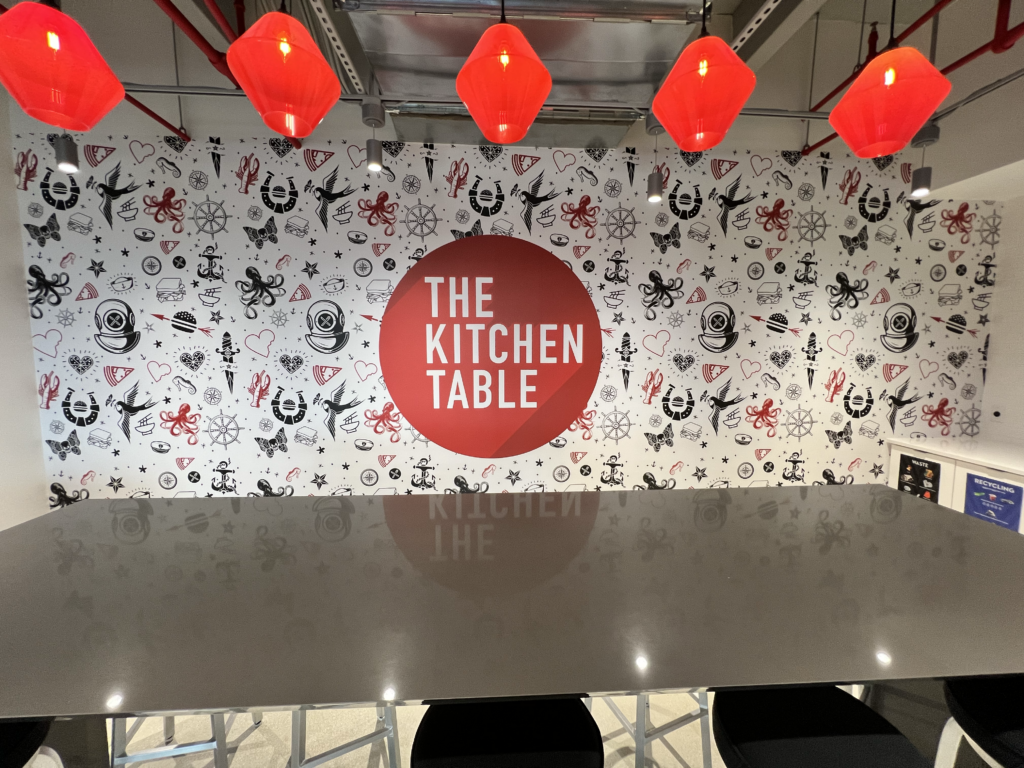 kitchen table wall vinyl wrap